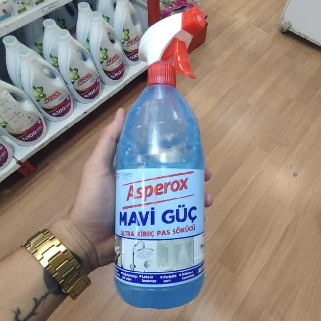 اسپری تمیز کننده و جرم گیر سطوح اسپروکس مدل mavi guç حجم ۱۰۰۰ میلی لیتر