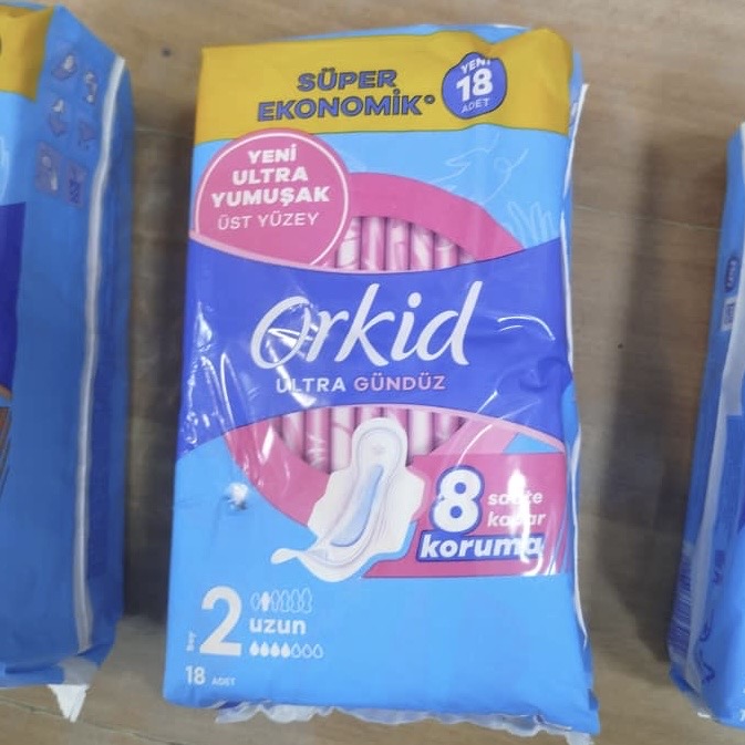 نوار بهداشتی بالدار بلند ارکید مدل ULTRA EXTRA سایز 2 بسته 18 عددی