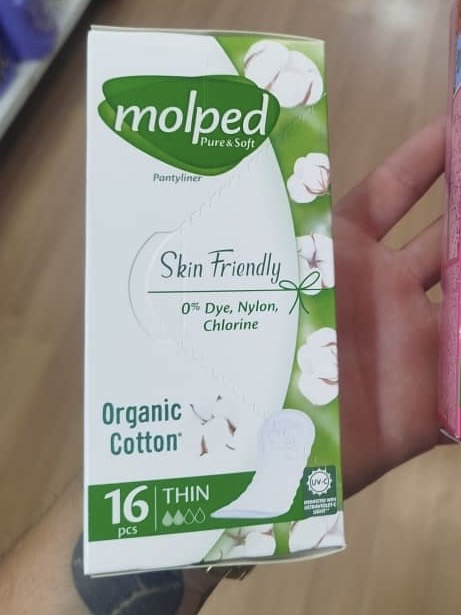 نوار بهداشتی مولپد Molped Skin Organic Cotton مناسب انواع پوست 16 عددی