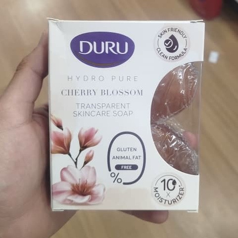 صابون دورو شفاف با عصاره گل شکوفه گیلاس بسته ۲ عددی