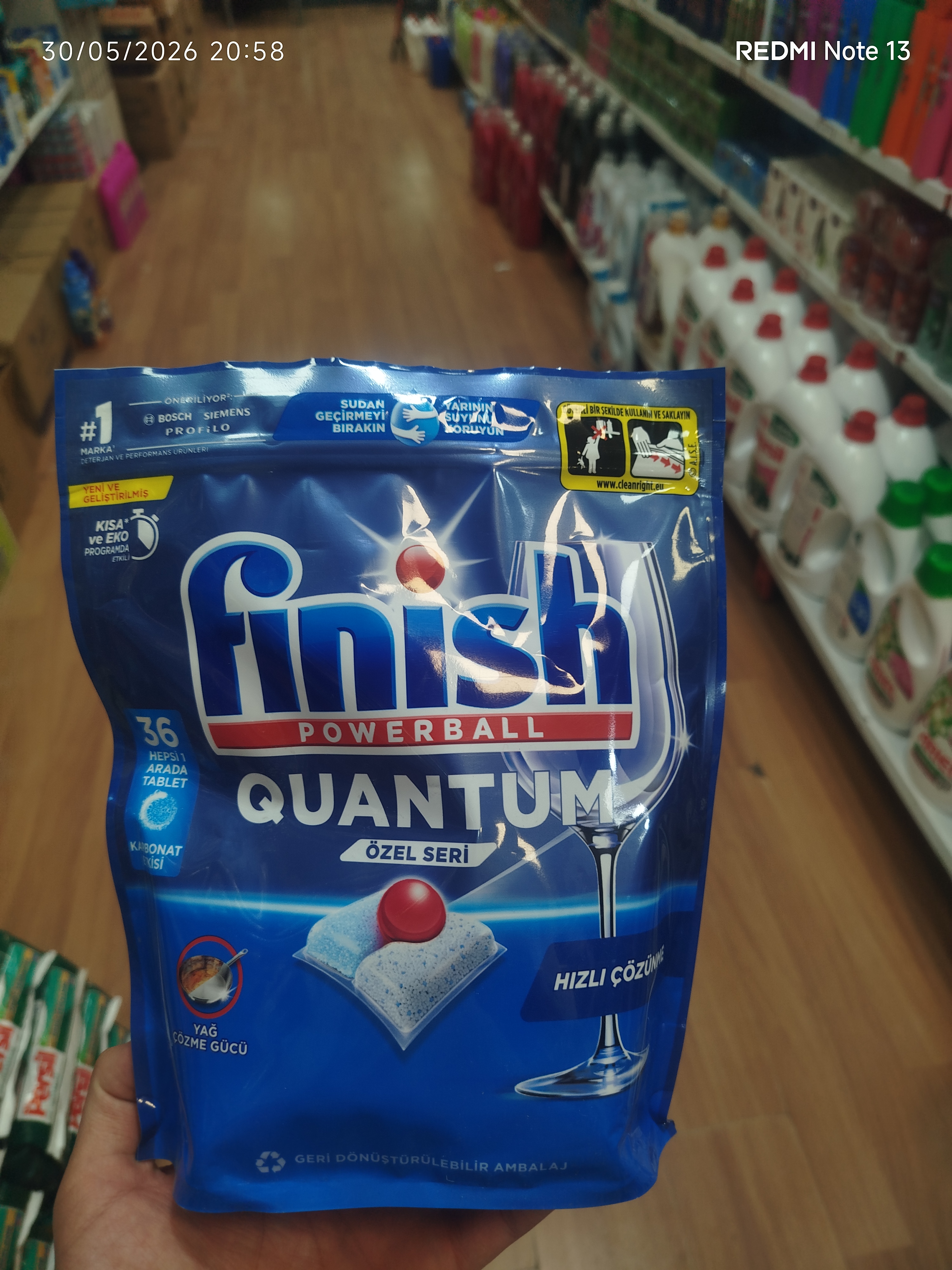 قرص ماشین ظرفشویی Quantum All in 1 بسته 36 عددی